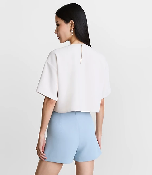 LOFT Versa Crepe Drape Relaxed Tee