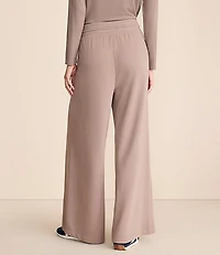 Petite Lou & Grey Cozy Cotton Pleated Wide Leg Pants