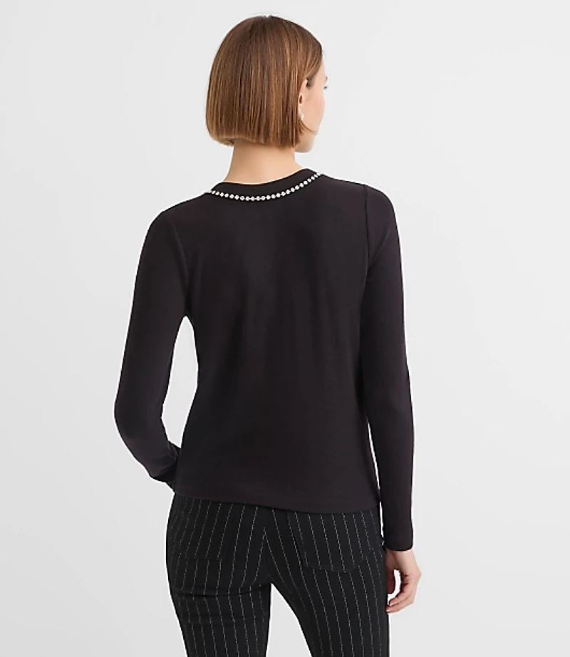 Reversible Jeweled Bow Top