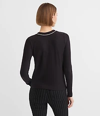 Reversible Jeweled Bow Top