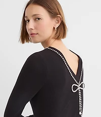 Reversible Jeweled Bow Top