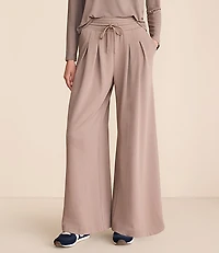 Lou & Grey Cozy Cotton Pleated Wide Leg Pants