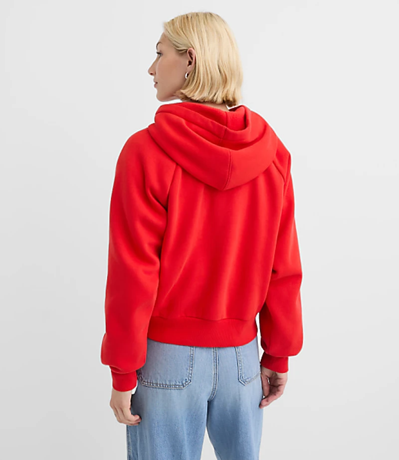 Heart Embroidered Hoodie