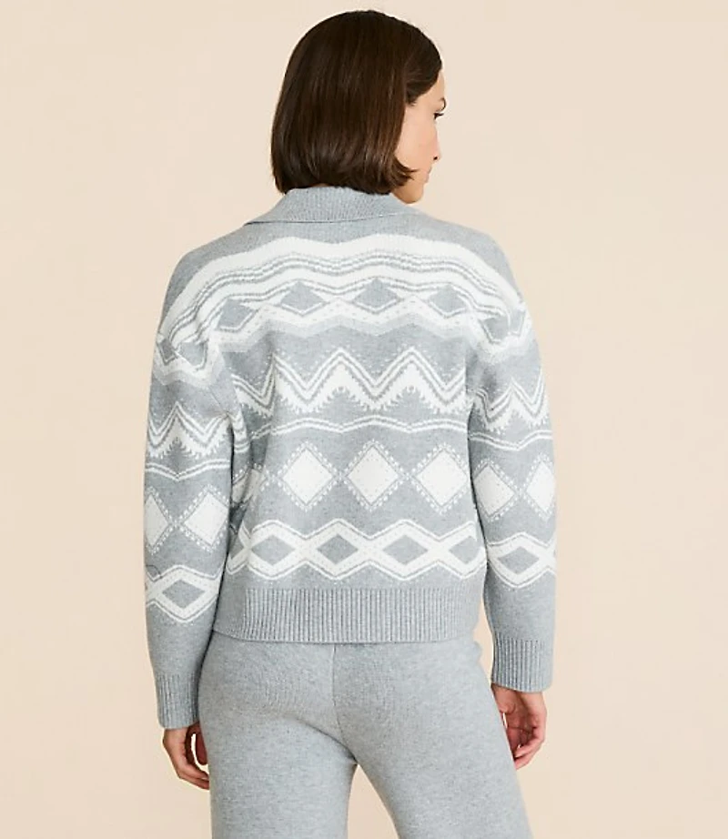 Petite Lou & Grey Geo Polo Sweater