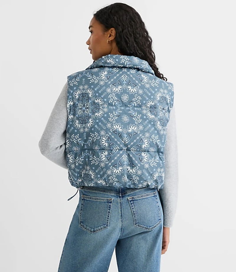 Floral Puffer Vest