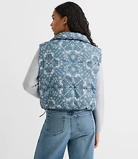 Floral Puffer Vest