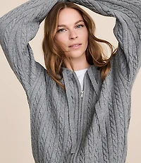 Petite Lou & Grey Cable Hoodie Sweater