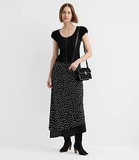 Petite Zip Bubble Sleeve Top