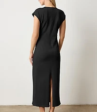 Lilla P Side Tuck Maxi Dress