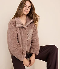 Petite Lou & Grey Sherpa Puffer Jacket