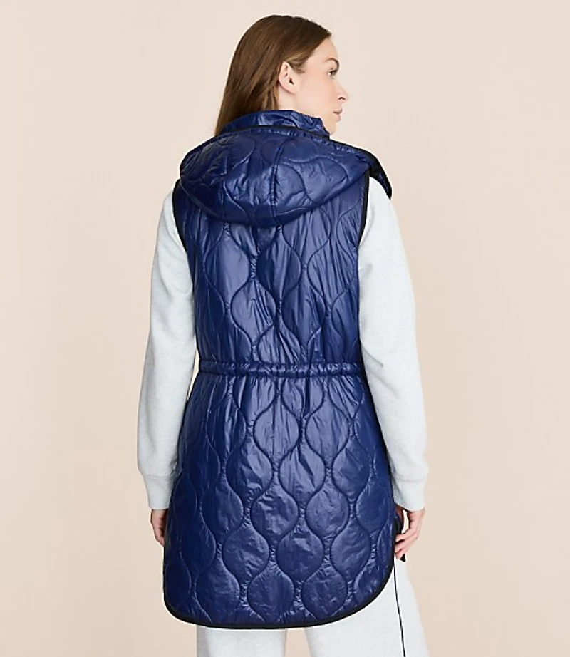 Lou & Grey Quilted Hooded Puffer Vest