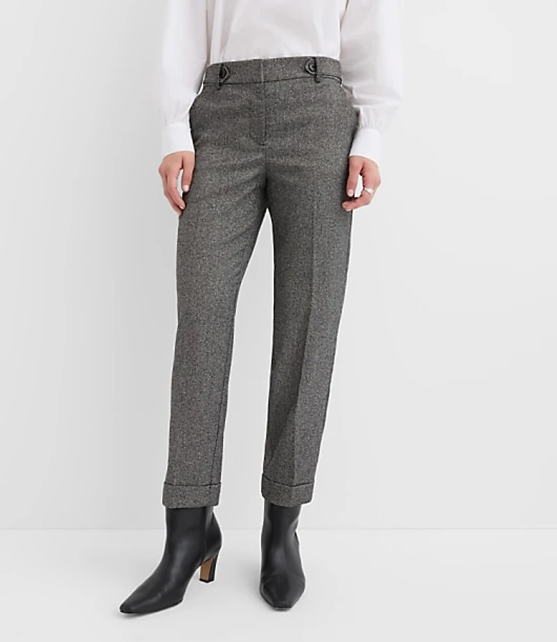 Petite Cuffed Riviera Slim Pants Twill