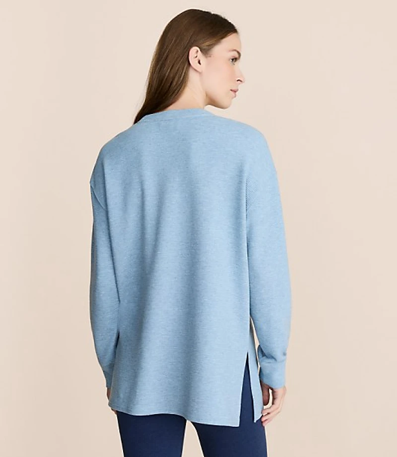 Lou & Grey Flecked Ottoman Side Slit Tunic Top