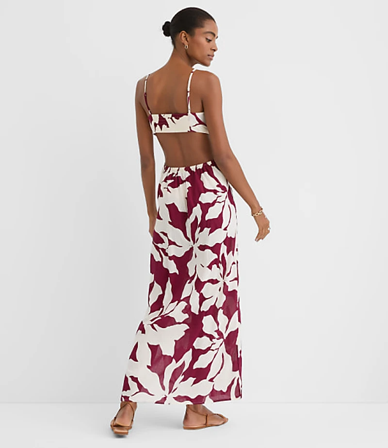 LOFT Beach Magnolia Open Back Keyhole Maxi Dress