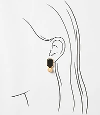 Resin Square Drop Earrings