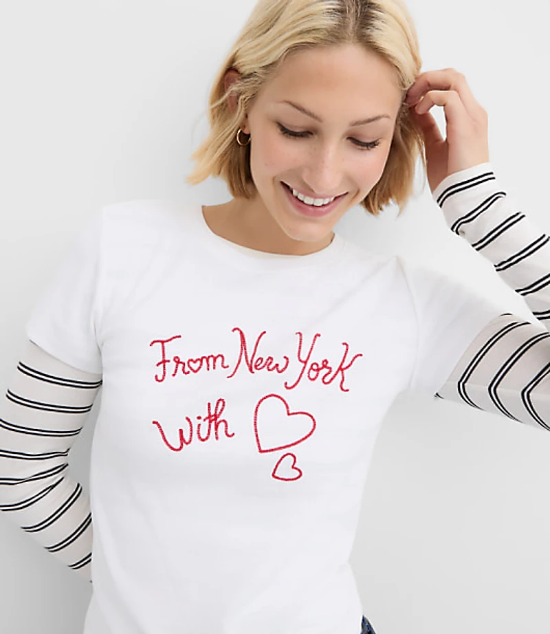 New York Love Ribbed Tee