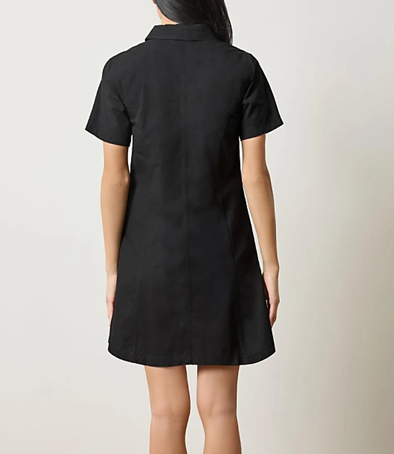 Lilla P Twill Paneled Shirtdress
