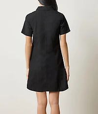 Lilla P Twill Paneled Shirtdress