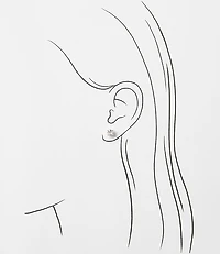 Modern Sparkle Stud Earrings