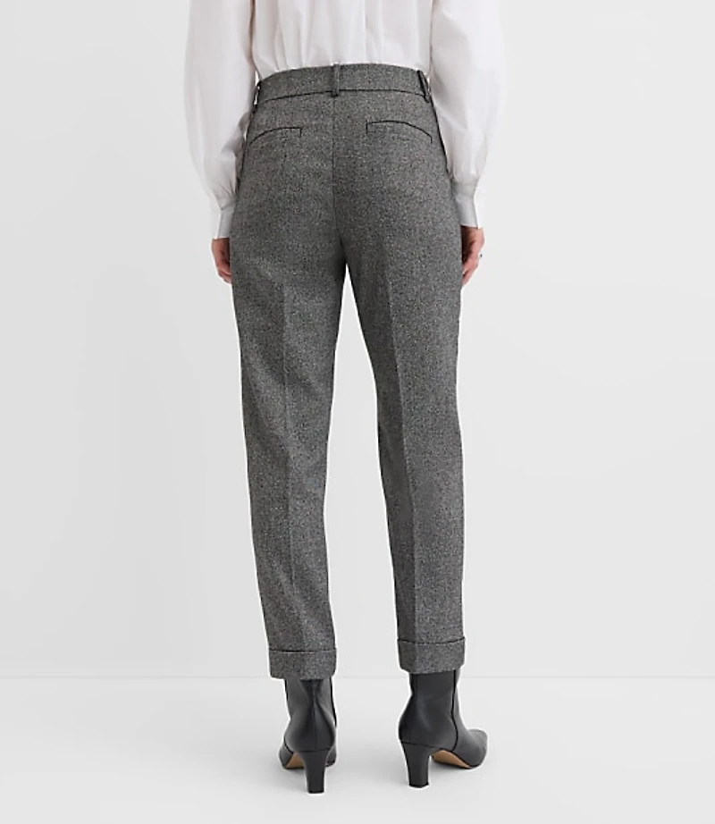 Curvy Cuffed Riviera Slim Pants Twill
