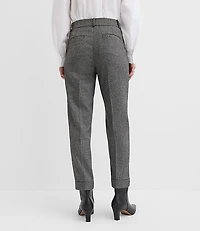 Curvy Cuffed Riviera Slim Pants Twill