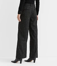Tall Curvy Palmer Wide Leg Pants Brushed Pinstripe