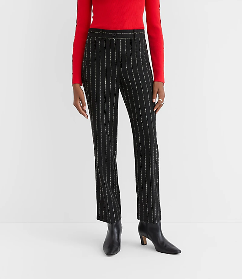 Tall Parker Straight Pants Brushed Pinstripe