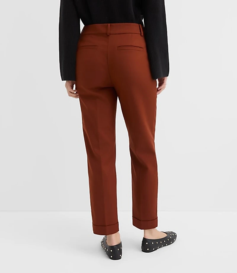 Petite Cuffed Riviera Slim Pants in Doubleweave