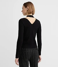 Halter Cutout Cardigan