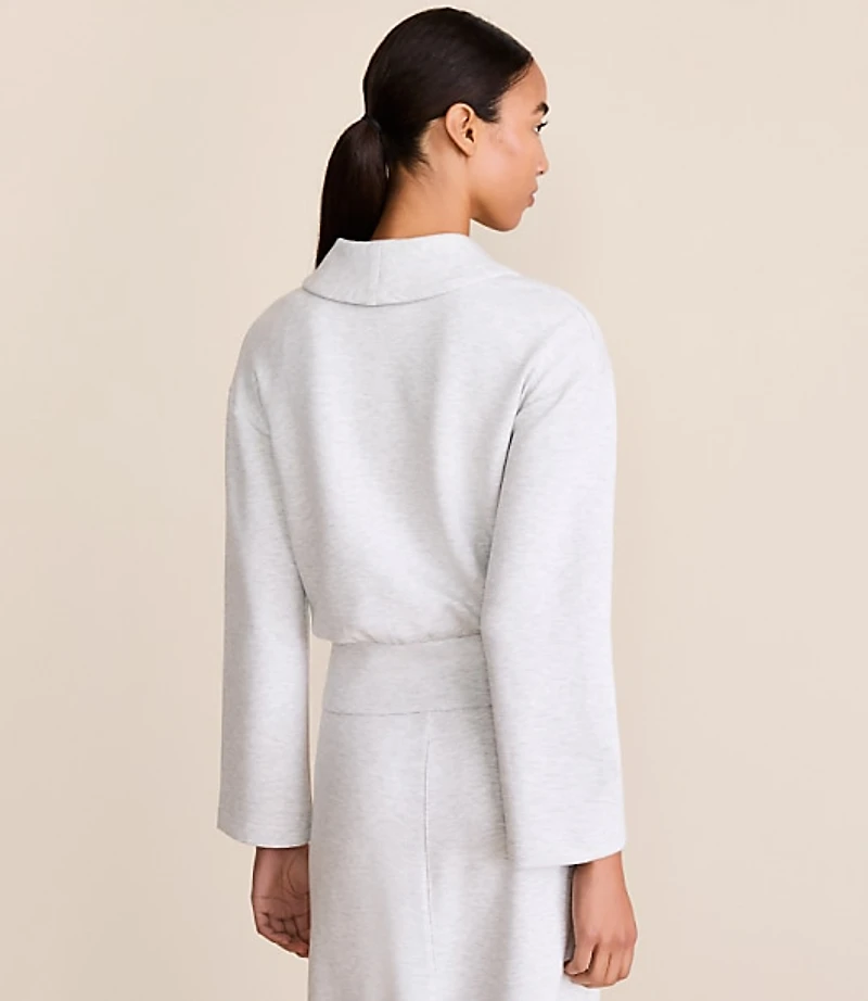 Petite Lou & Grey Heathered Scubasoft Wrap Top