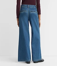 Curvy High Rise Trouser Jeans Vintage Mid Wash
