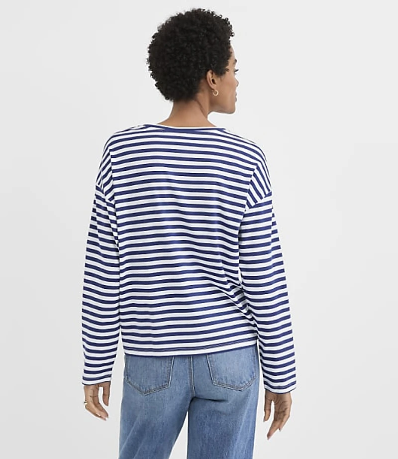 Striped Long Sleeve Modern Tee