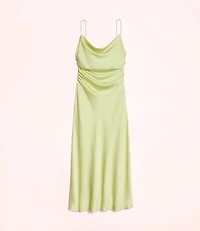 Lately Satin Bias Cowl Neck Gown