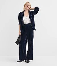 Velvet Belted Modern Blazer