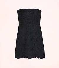 Lately Floral Lace Strapless Mini Dress