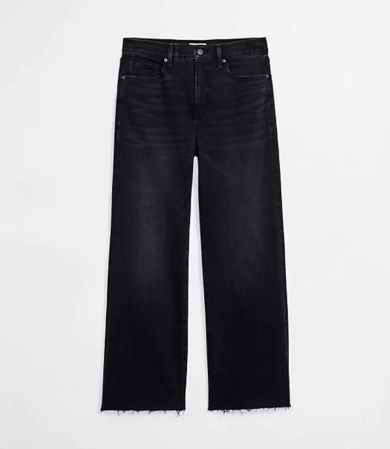 Rivete Curvy Fresh Cut High Rise Wide Leg Jeans Noir Wash
