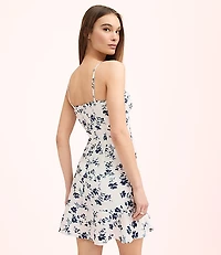 Lately Floral Ruched Mini Dress