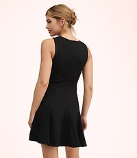 Lately Bow Flare Mini Dress