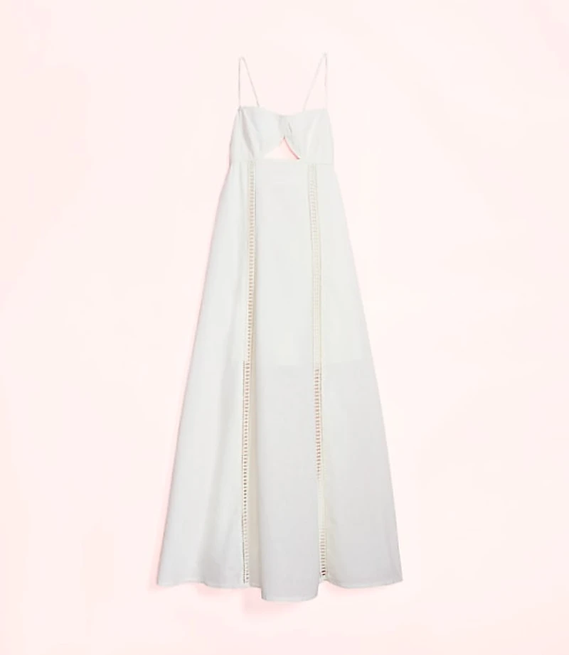 Lately Cutout Linen Cotton Maxi Dress