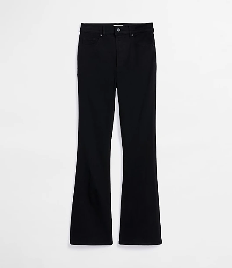 Rivete Petite High Rise Slim Flare Jeans Noir Wash