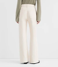 Rivete Petite High Rise Wide Leg Jeans Ivory