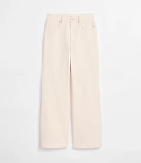Rivete Petite High Rise Wide Leg Jeans Ivory