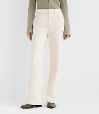 Rivete High Rise Wide Leg Jeans Ivory