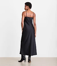 Petite LOFT Versa Satin Maxi Slip Dress