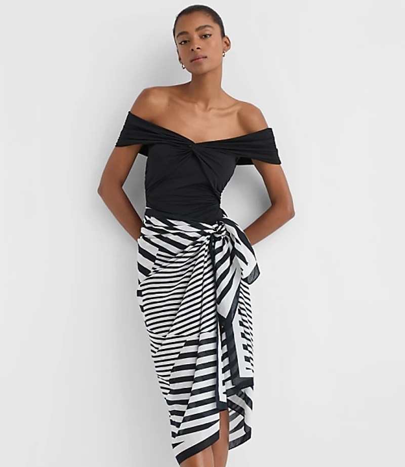 LOFT Beach Twist Over The Shoulder One Piece Swimsuit