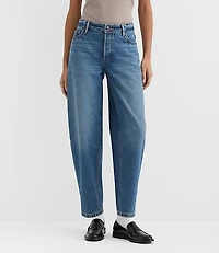 Rivete Mid Rise Barrel Jeans Echo Wash