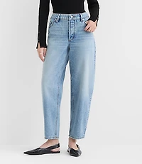 Rivete Mid Rise Barrel Jeans Aura Wash