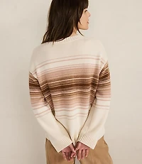 Haven Well Within Cashmere Ombre Stripe Crewneck Sweater