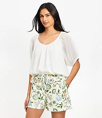 Side Tie Bubble Top
