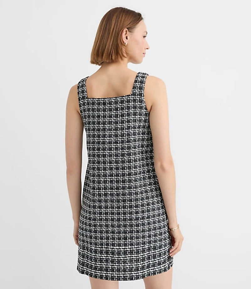 Tweed Double Breasted Mini Pocket Dress